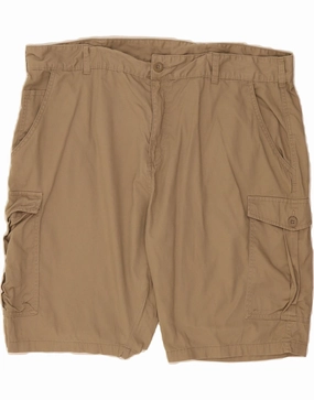 MOUNTAIN WAREHOUSE Mens Cargo Shorts W42 2XL Beige Cotton HypoallergenicLining Gentle On Skin