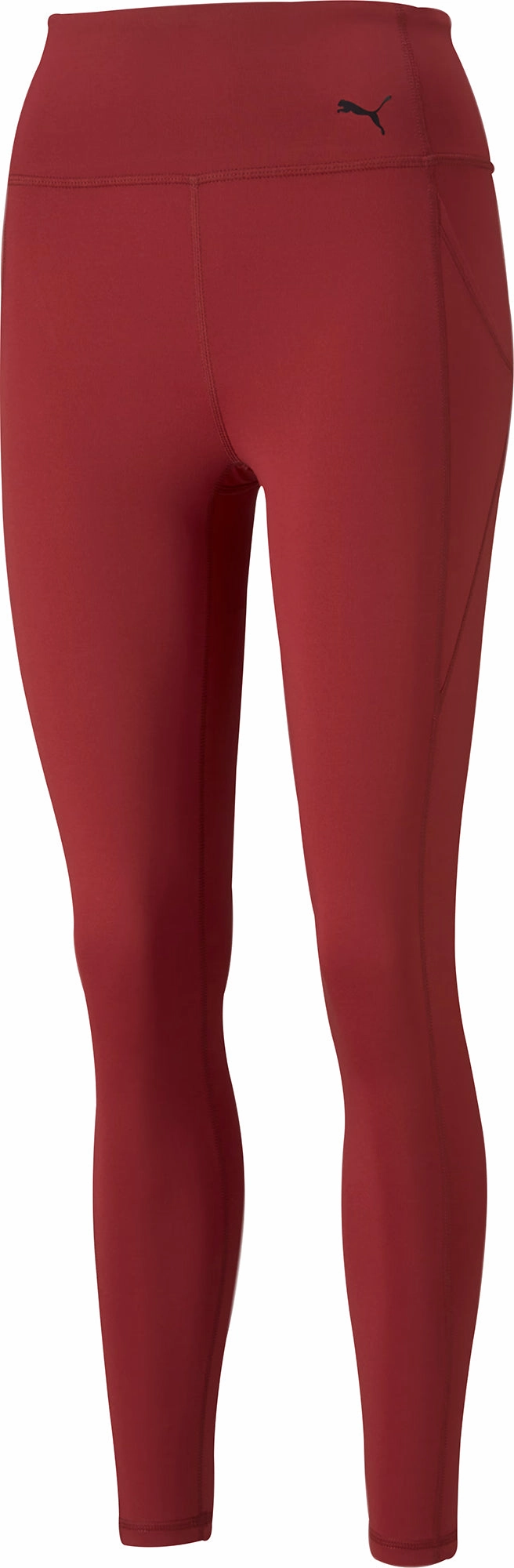 Sweat Wicking Lining Easy Care Puma Favourite Forever High Waist Womens 7/8 Training Tights - Red