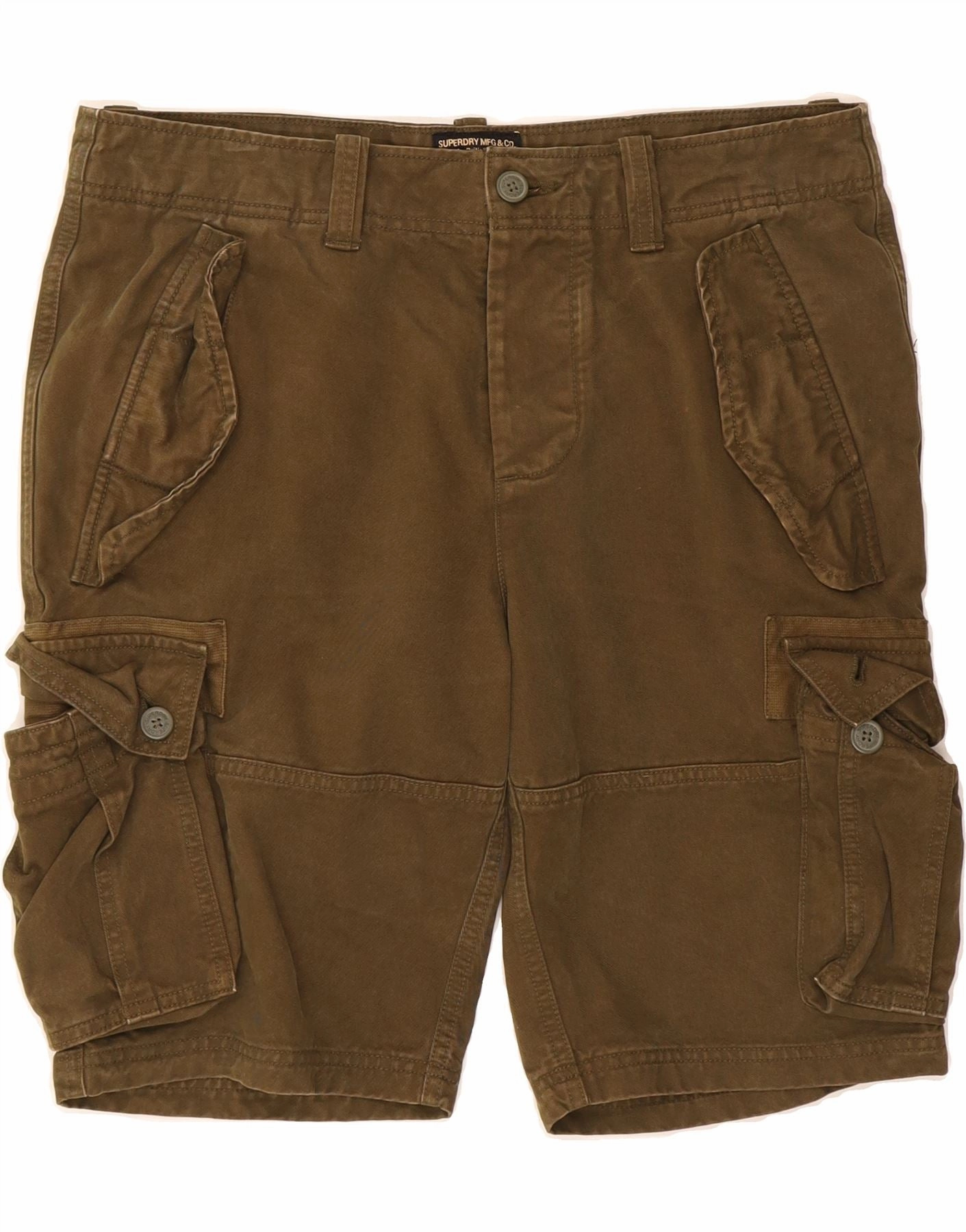 SUPERDRY Mens Cargo Shorts W36 Large  Brown Cotton Comfortable Motion