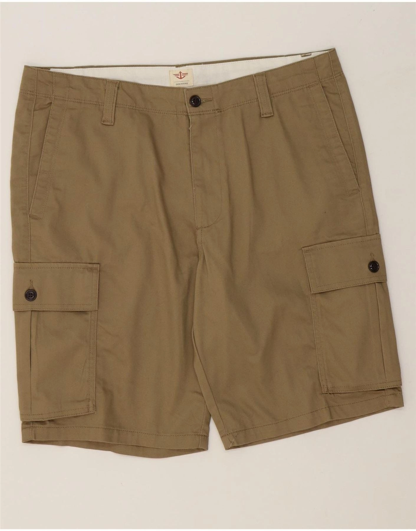 DOCKERS Mens Cargo Shorts W36 Large  Beige Cotton Comfortable clothing