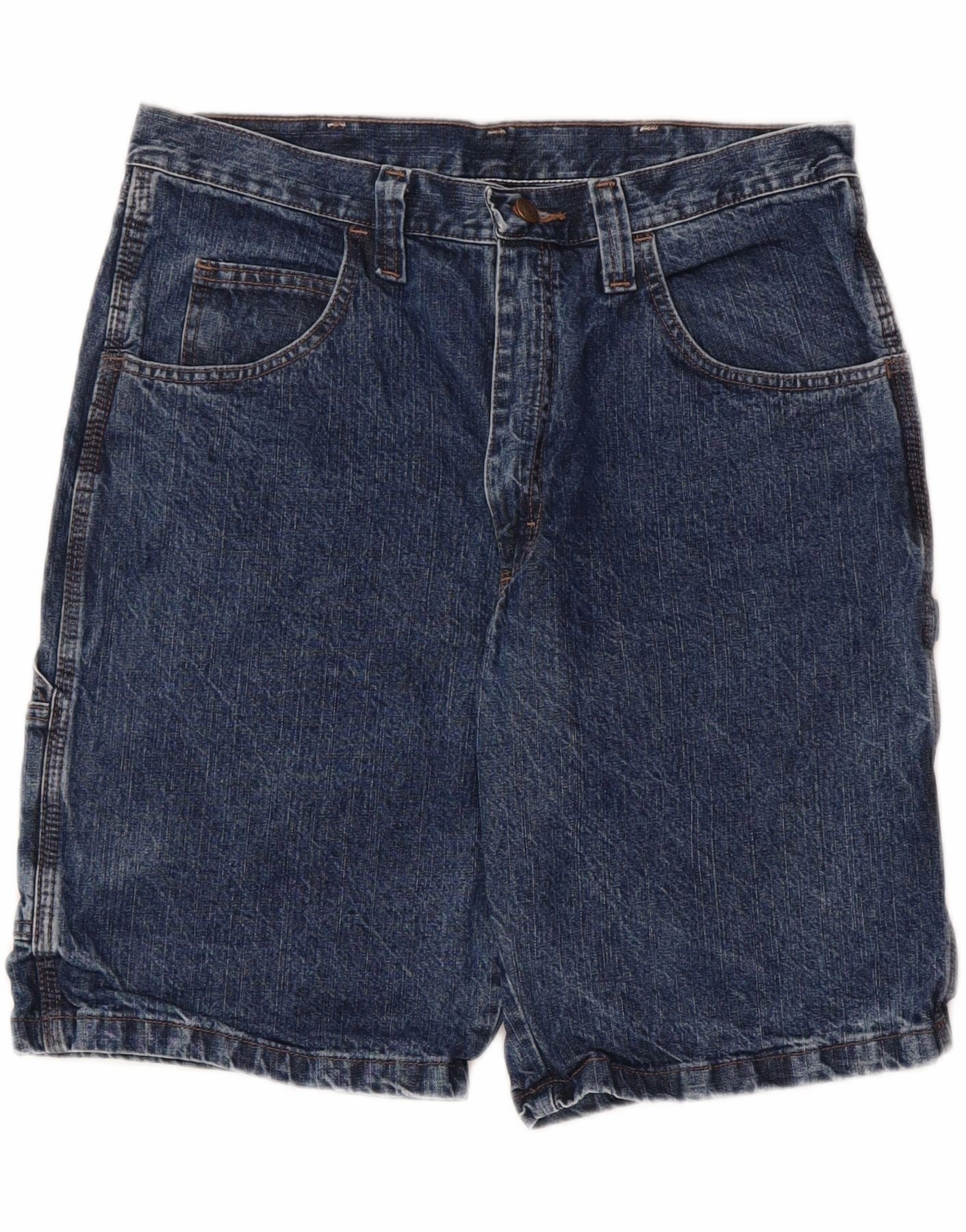 WRANGLER Mens Denim Shorts W34 Large Blue Cotton Warm Look Casual Elegance