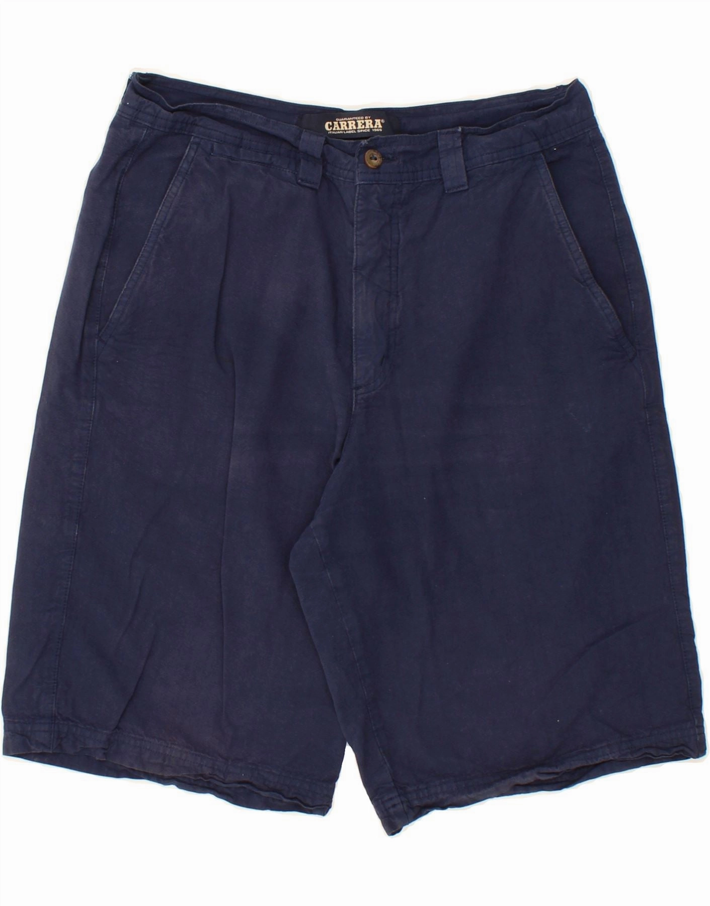CARRERA Mens Chino Shorts W33 Medium Navy Blue Cotton water sports gear