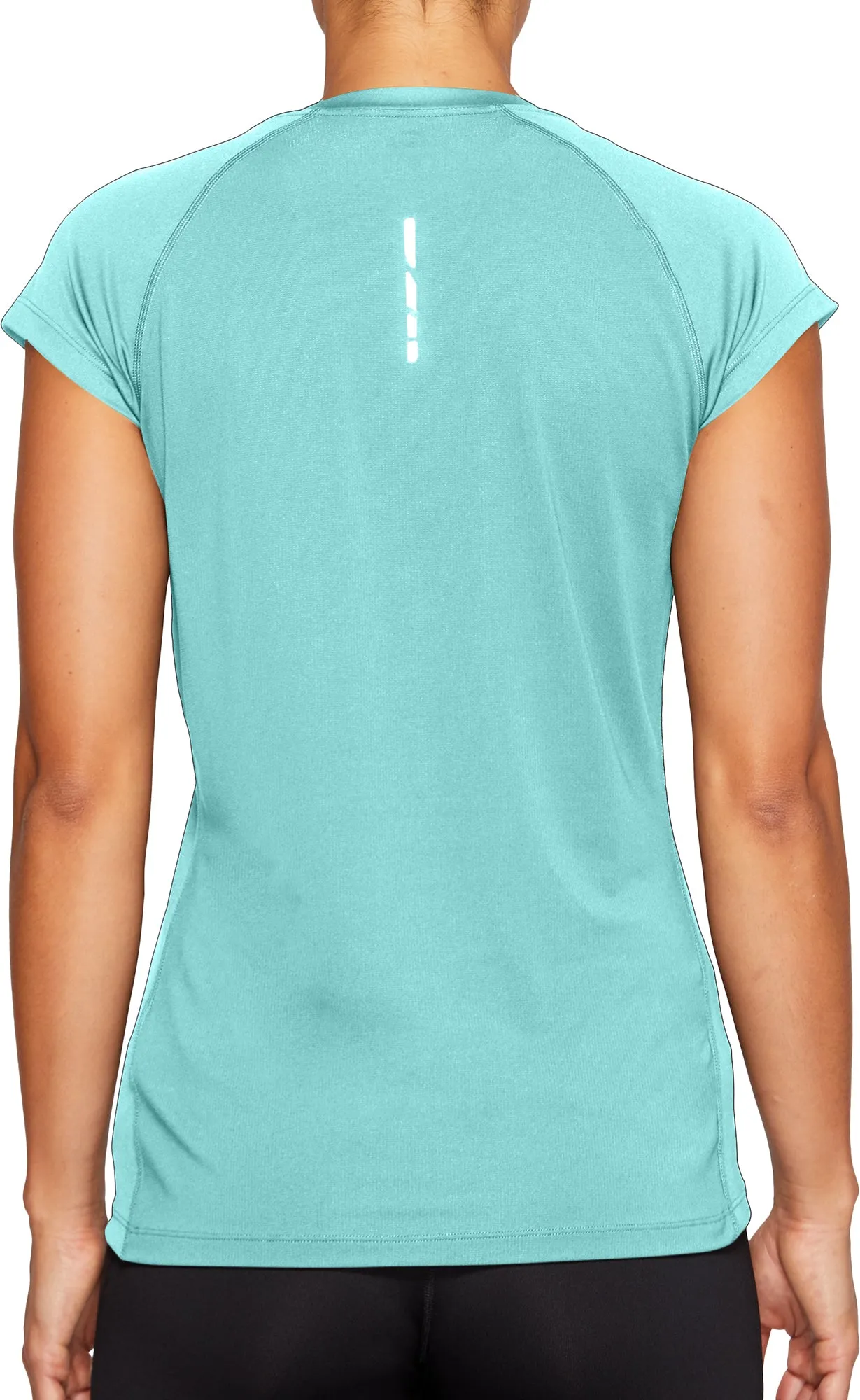 Weekend Ready Asics Cap Short Sleeve Womens Running Top - Green
