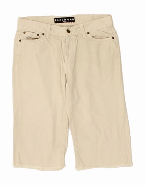 RICHMOND Mens Denim Shorts W30 Medium Beige Clean Stretch poolside fashion