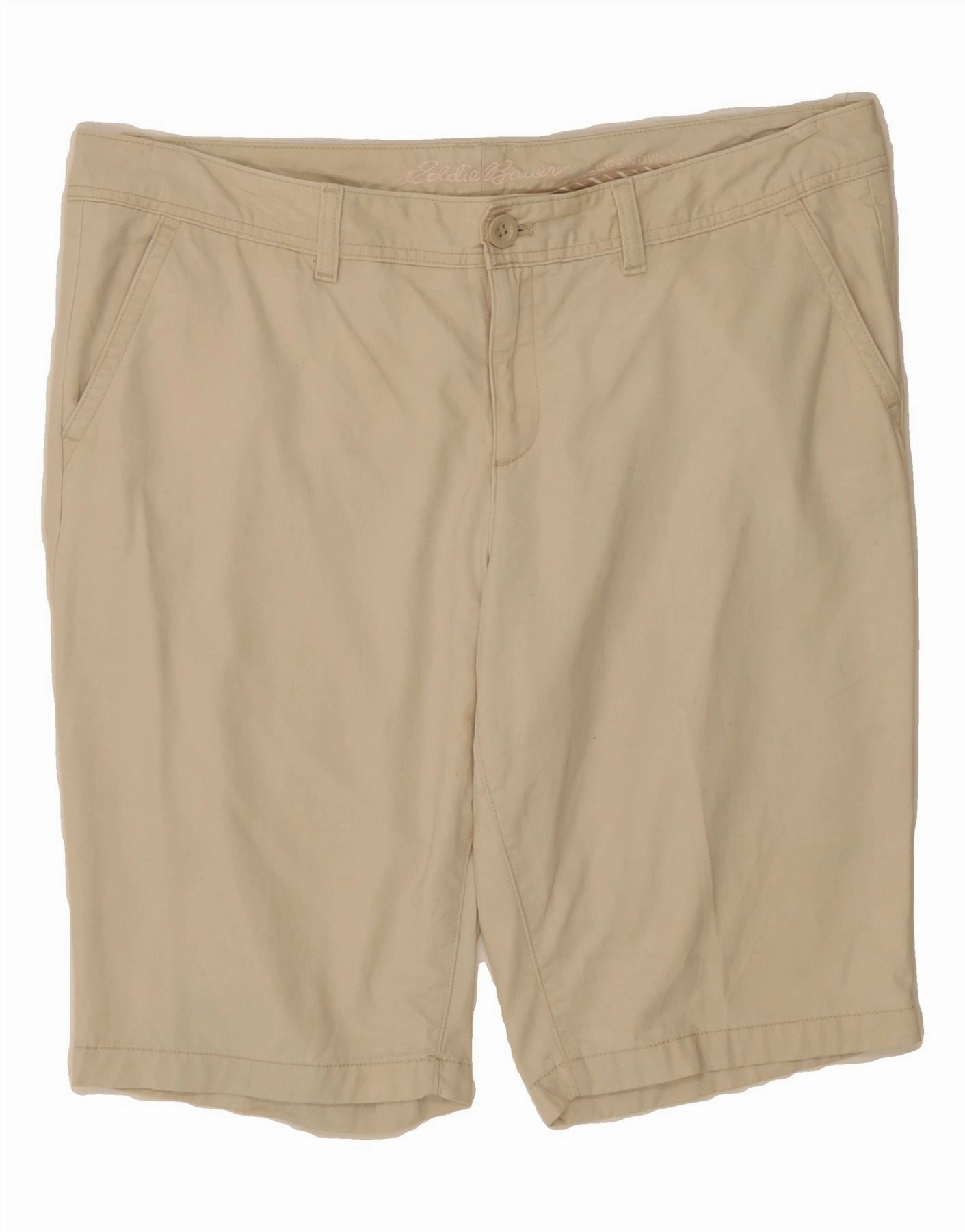 Easy Fit Wear EDDIE BAUER Mens Chino Shorts US 14 XL W38  Beige Cotton