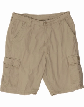WRANGLER Mens Cargo Shorts W34 Large Grey Cozy Fit Slim Waist