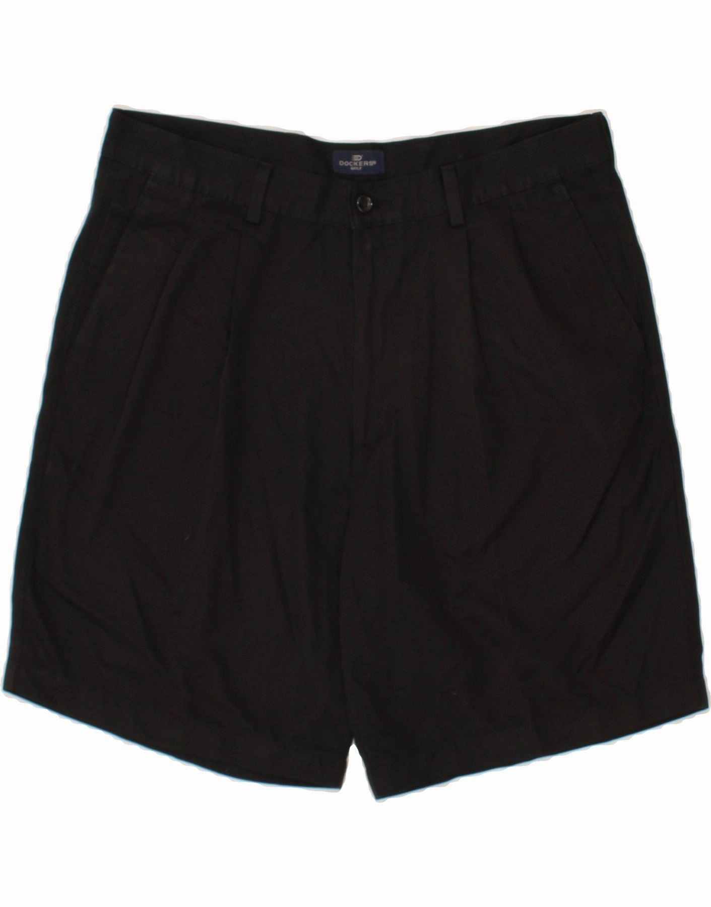 Flexible Stitching Flex Motion DOCKERS Mens Golf Pegged Chino Shorts W36 Large Black Polyester