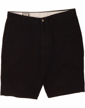 VOLCOM Mens Chino Shorts W36 Large Black Cotton Versatile Layering Capability Breezy Feel