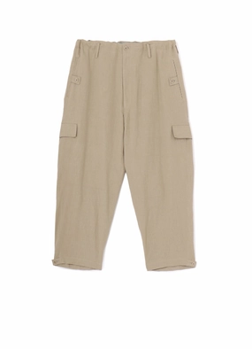 COTTON LINEN VIYELLA WIDE PANTS WITH TAB Premium Stretch