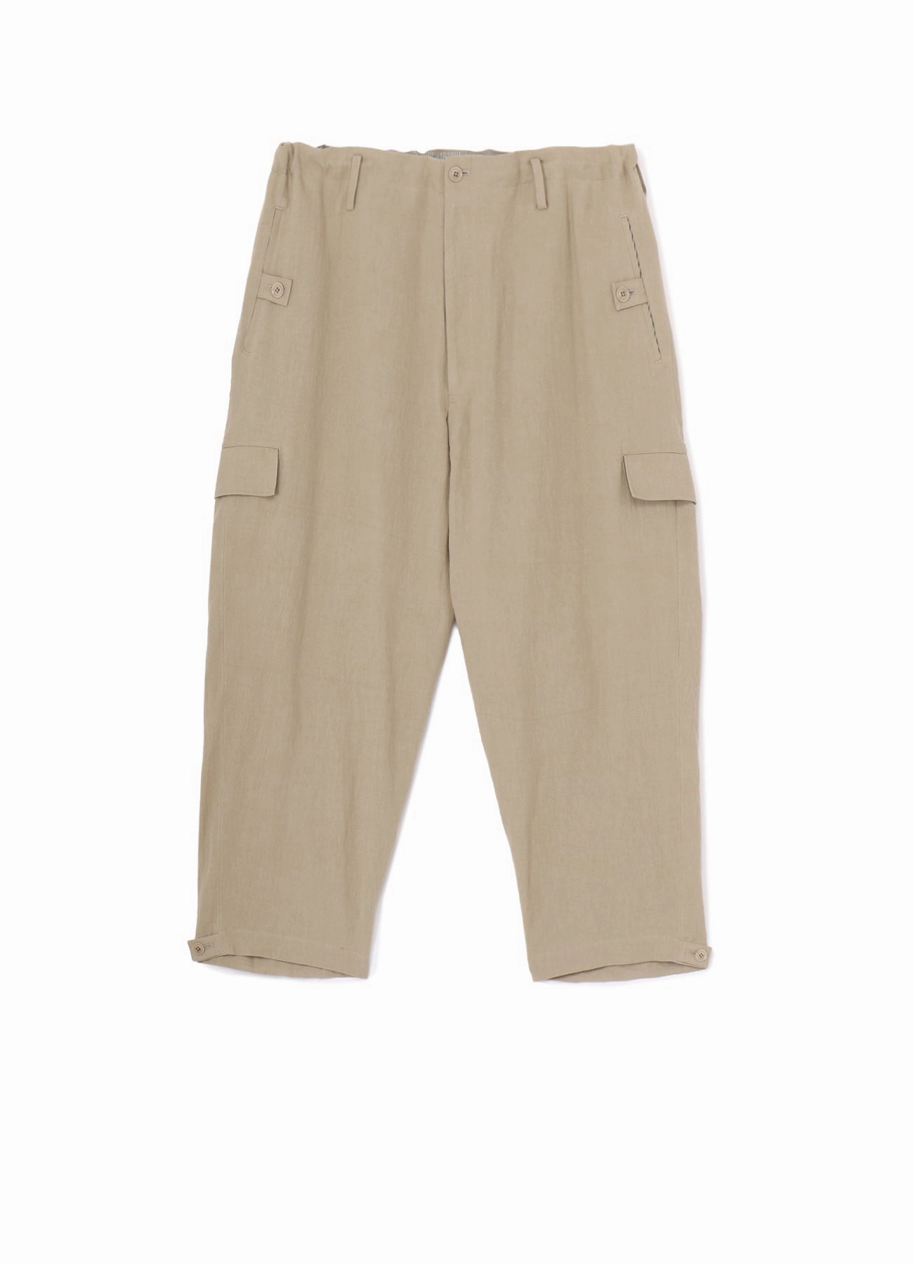 COTTON LINEN VIYELLA WIDE PANTS WITH TAB Premium Stretch