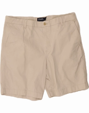 CHAPS Mens Chino Shorts W38 XL Beige Cotton Flex Style Chill Vibes