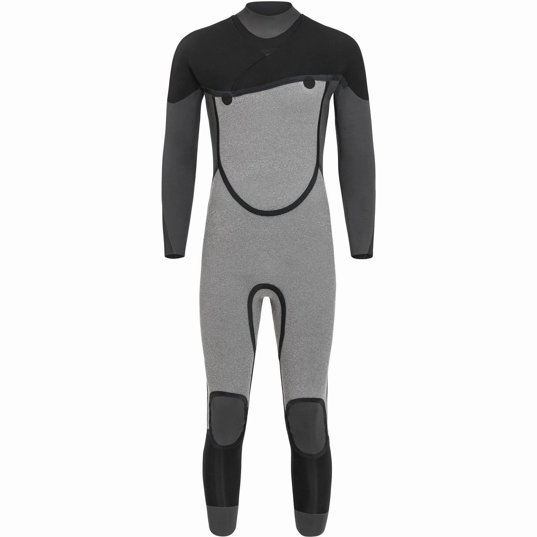 Orca Tango 4.3mm Mens Surf Wetsuit - Black FluidDynamicTaping Zipper Closure Mechanism