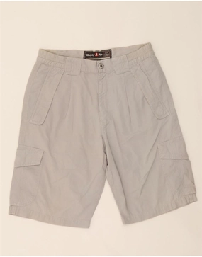 Freestyle Fit MURPHY & NYE Mens Cargo Shorts W31 Medium Grey Cotton