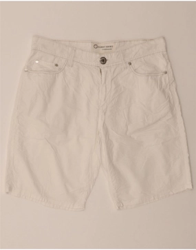 MURPHY & NYE Mens Casual Shorts W31 Medium White Cotton Summer Fashion