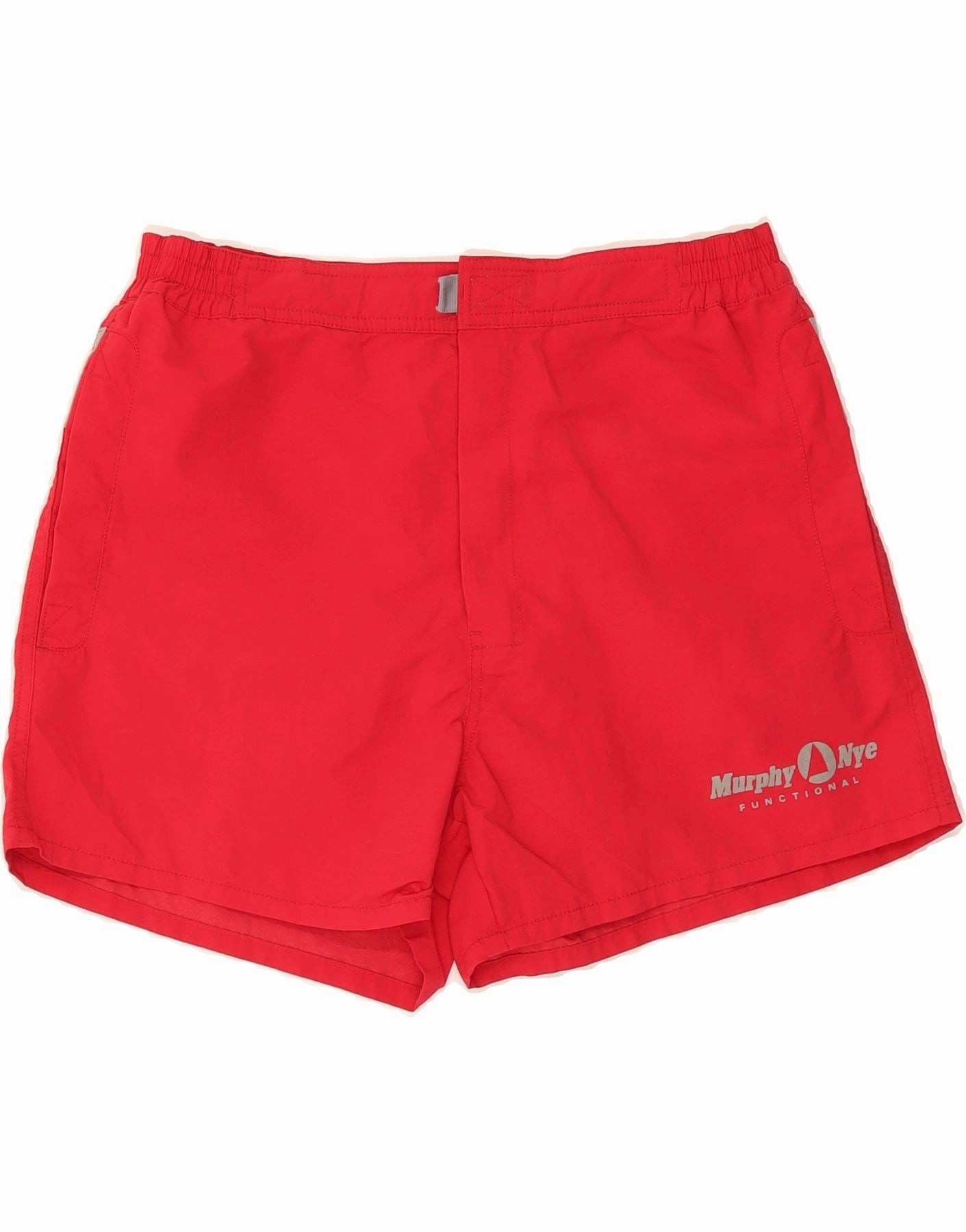 MURPHY & NYE Mens Casual Shorts XL W36  Red Colourblock Polyamide Relax Fit Comfort