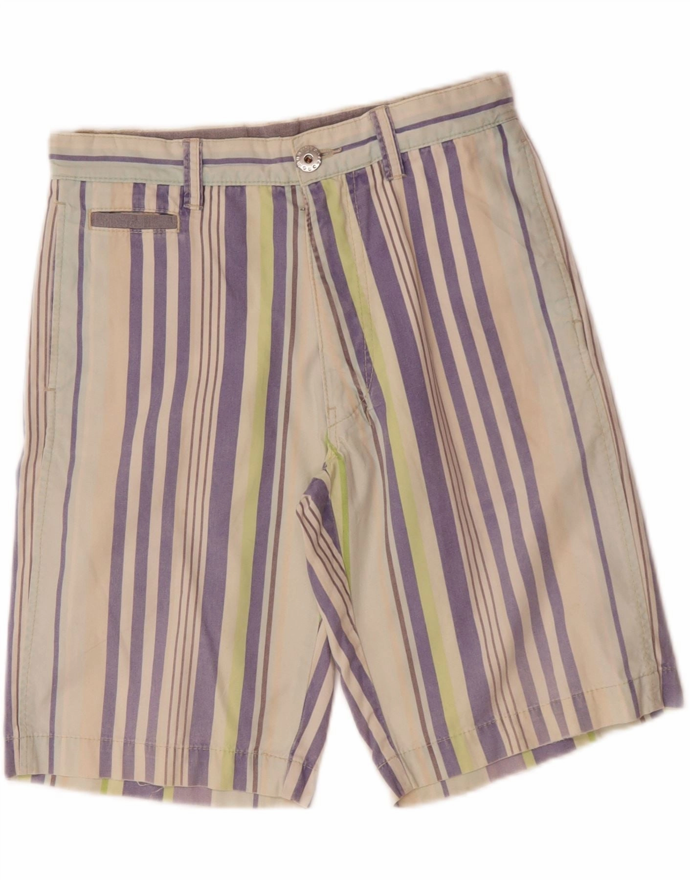 MURPHY & NYE Mens Chino Shorts Medium W32  Multicoloured Striped Cotton sports industry Gym apparel