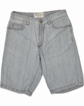 suede look MURPHY & NYE Mens Harry Custom Fit Denim Shorts W30 Medium Blue Striped