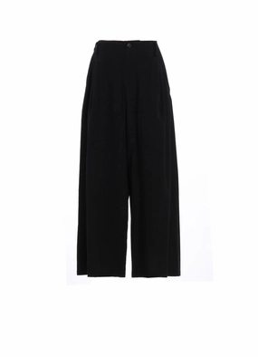 MUSLIN TUCK WIDE PANTS Freedom Move Sleek Cut