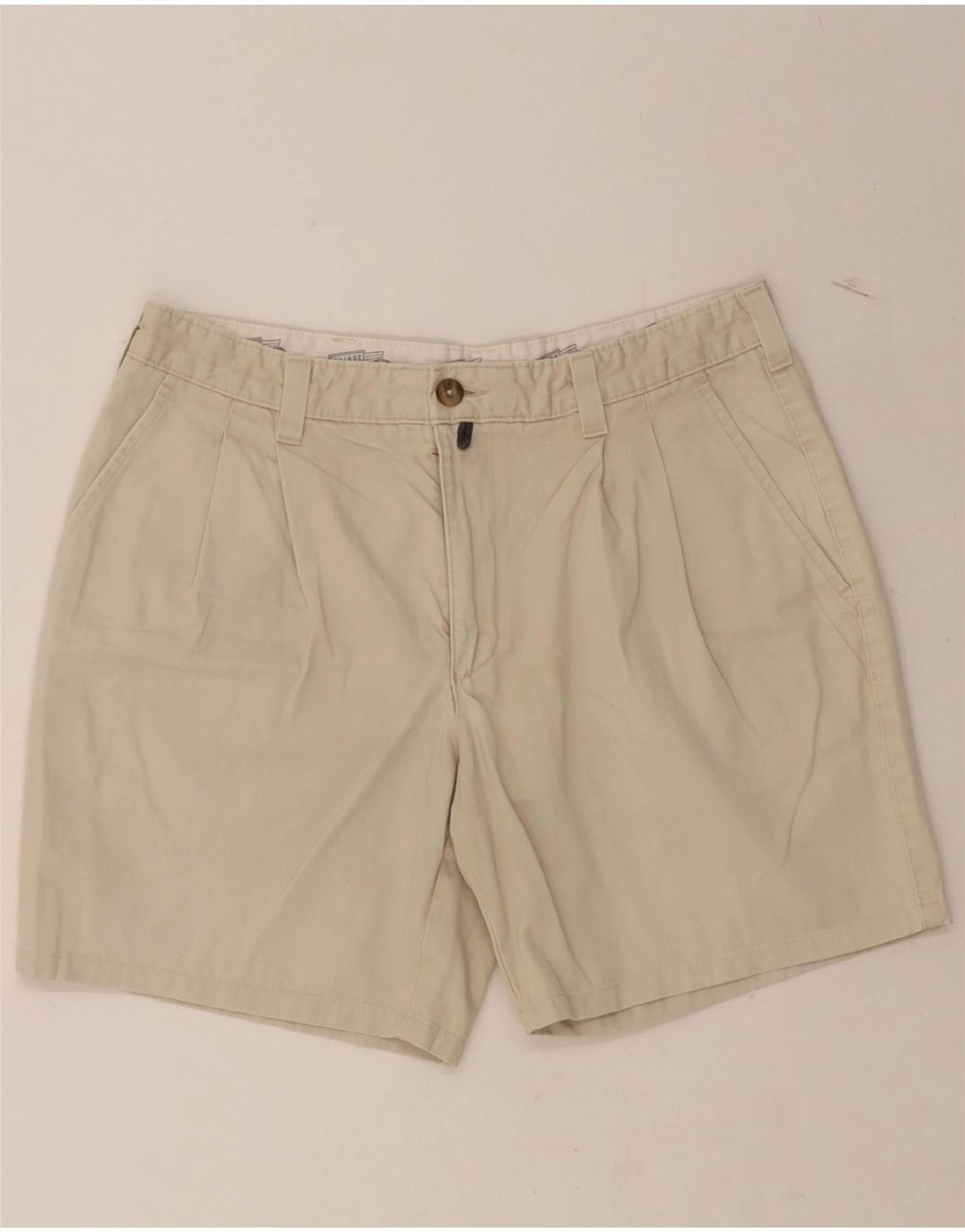 quick dry MUSTANG Mens Pegged Chino Shorts IT 50 Large W34 Beige Cotton