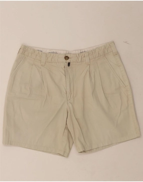 quick dry MUSTANG Mens Pegged Chino Shorts IT 50 Large W34 Beige Cotton