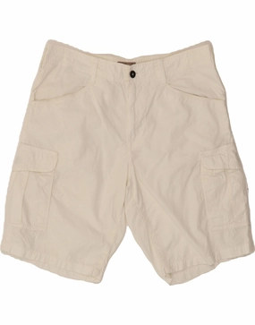 ethical fashion Beach Vacation NAPAPIJRI Mens Cargo Shorts W33 Medium  White Cotton