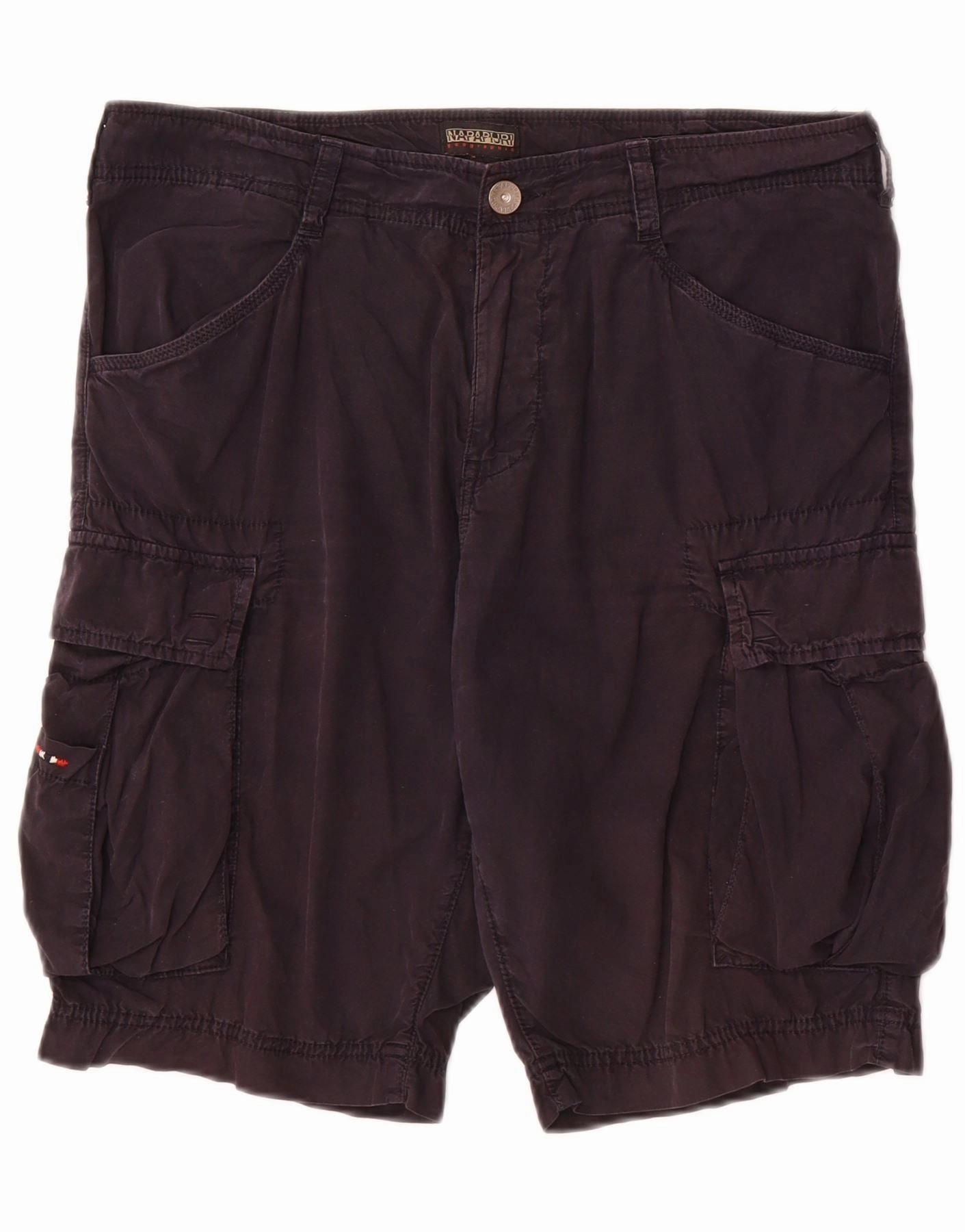 martial arts gear NAPAPIJRI Mens Cargo Shorts W33 Meidum  Navy Blue Cotton