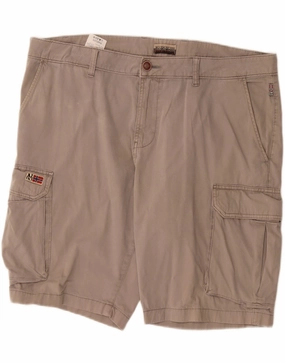 Plus Size animal print shorts NAPAPIJRI Mens Cargo Shorts W38 XL Beige Cotton