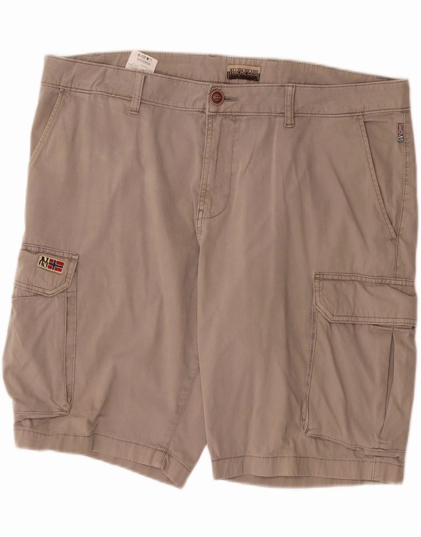 Plus Size animal print shorts NAPAPIJRI Mens Cargo Shorts W38 XL Beige Cotton
