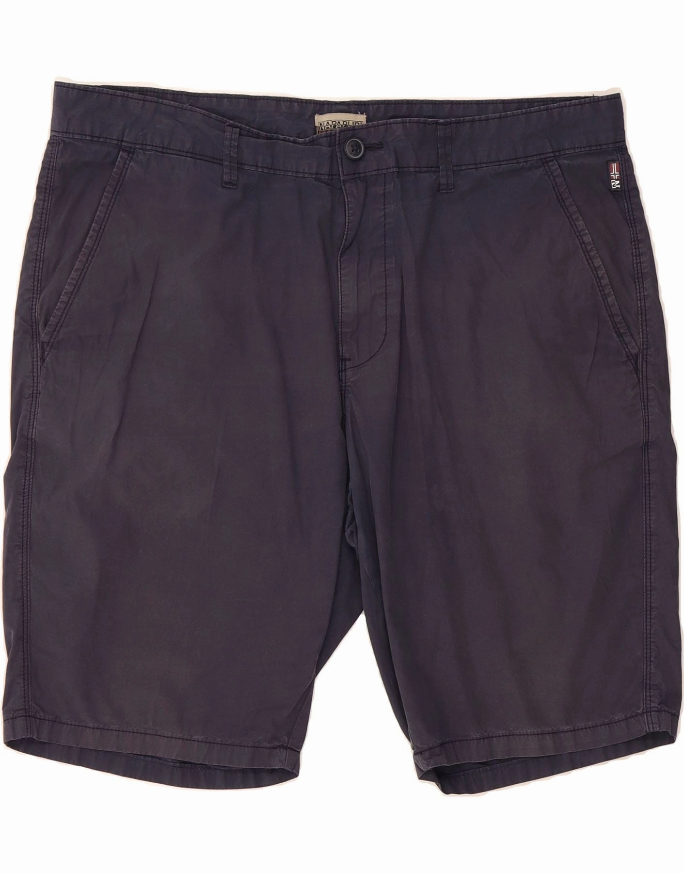 food industry Fan gear NAPAPIJRI Mens Chino Shorts W38 XL Navy Blue Cotton