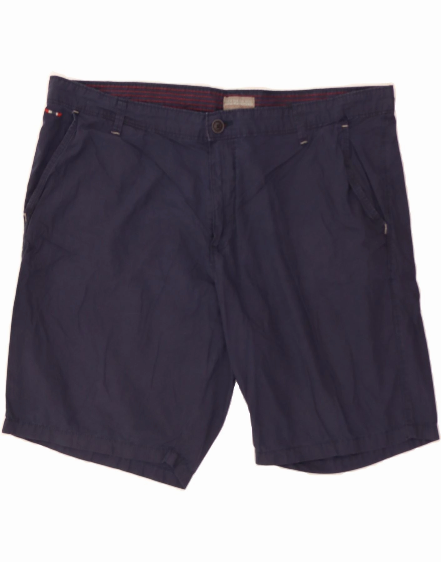 NAPAPIJRI Mens Chino Shorts W40 XL  Navy Blue Cotton Wrinkle Resistant Material Everyday Outfit