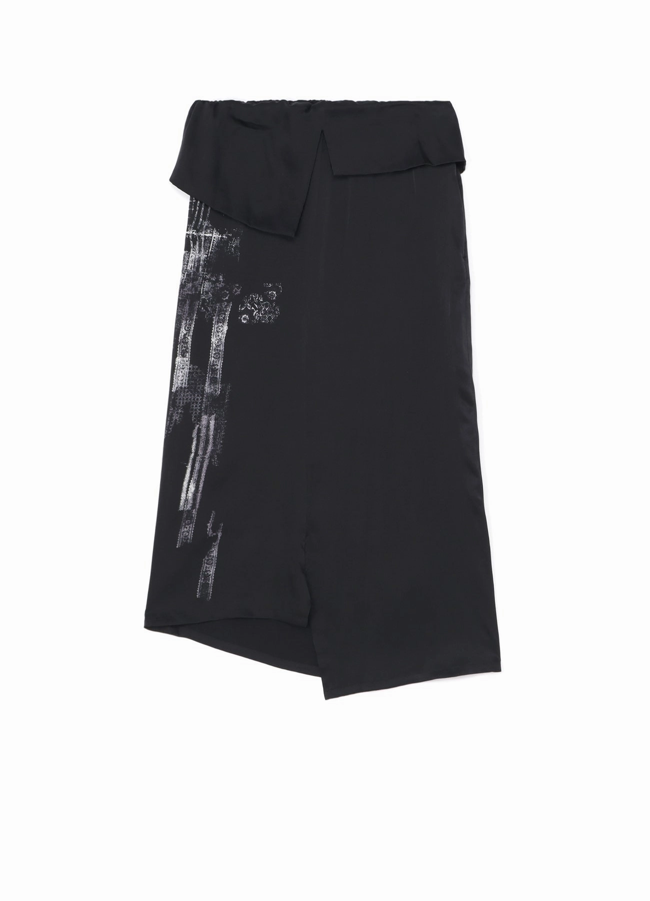 Street Utility EcoFriendlyBlend SATIN SILK ASYMMETRIC TUBE SKIRT