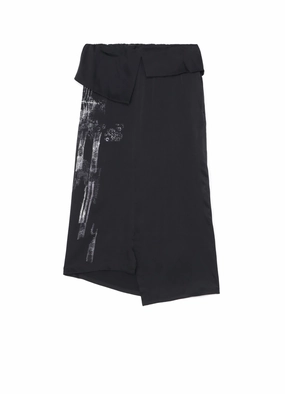 Street Utility EcoFriendlyBlend SATIN SILK ASYMMETRIC TUBE SKIRT