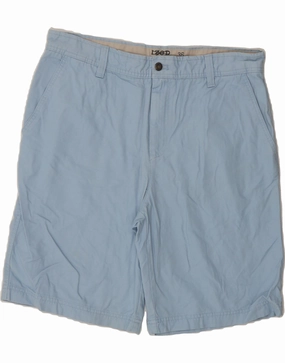 IZOD Mens Chino Shorts W36 Large Blue Cotton Quick Drying fitness industry