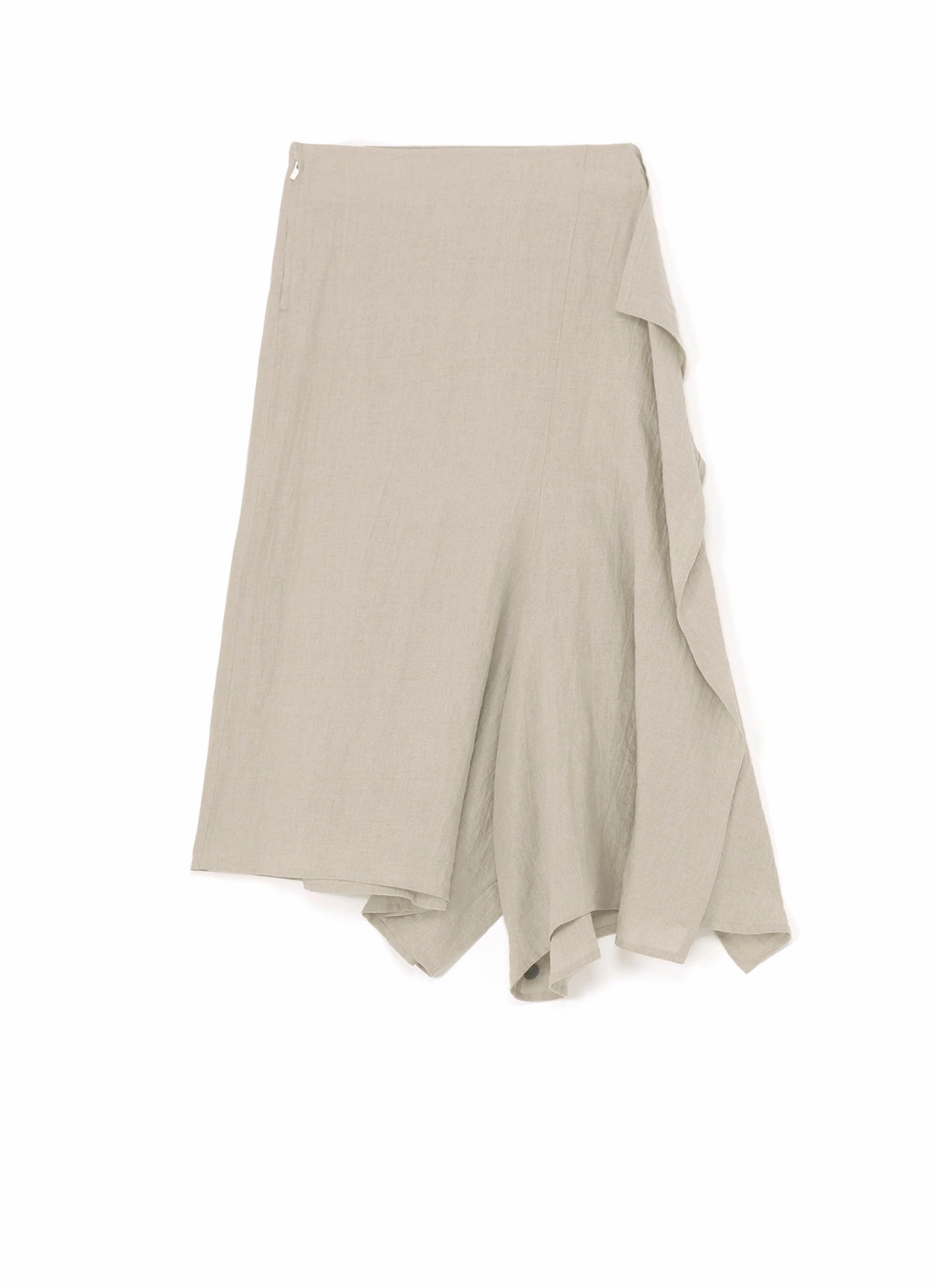 Quick Access Pockets NATURAL WASHED LINEN DRAPE DETAIL SKIRT PANTS