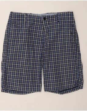 Cold Weather Gear NAUTICA Mens Chino Shorts W32 Medium Navy Blue Check