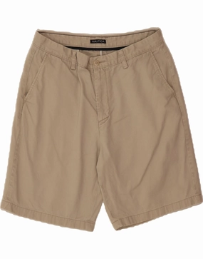 CompactPackable Stylish Fit NAUTICA Mens Chino Shorts W34 Large Beige Cotton