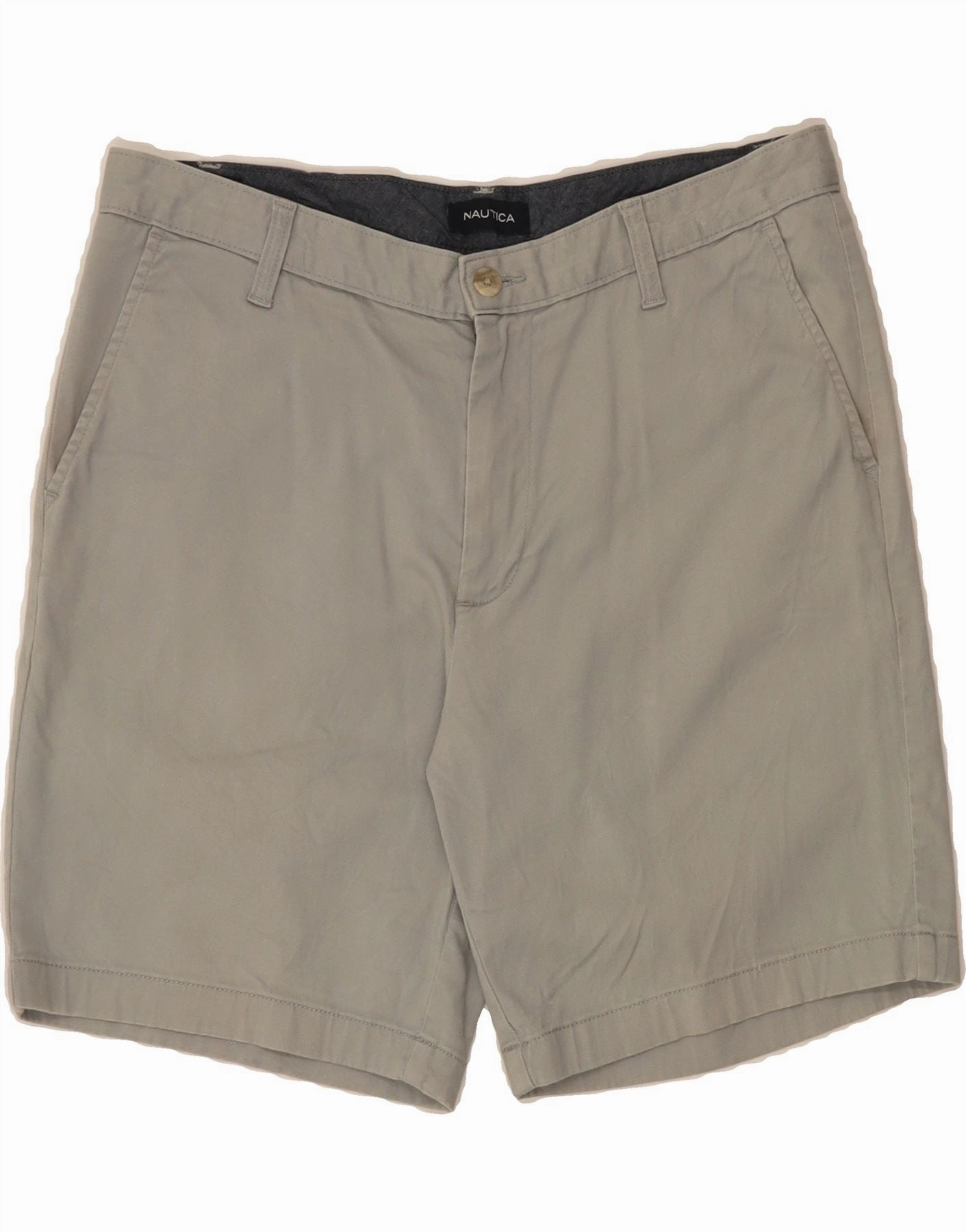 NAUTICA Mens Chino Shorts W34 Large  Grey Cotton desert style