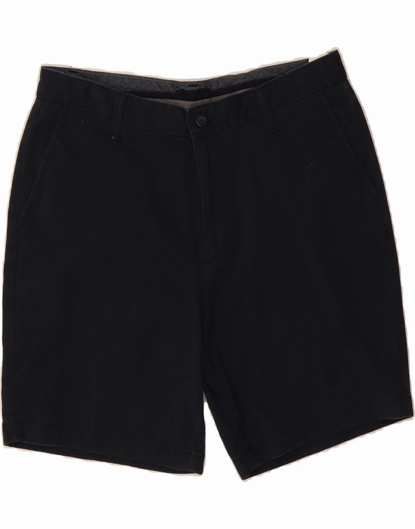 NAUTICA Mens Chino Shorts W34 Large Navy Blue Cotton Soft Feel