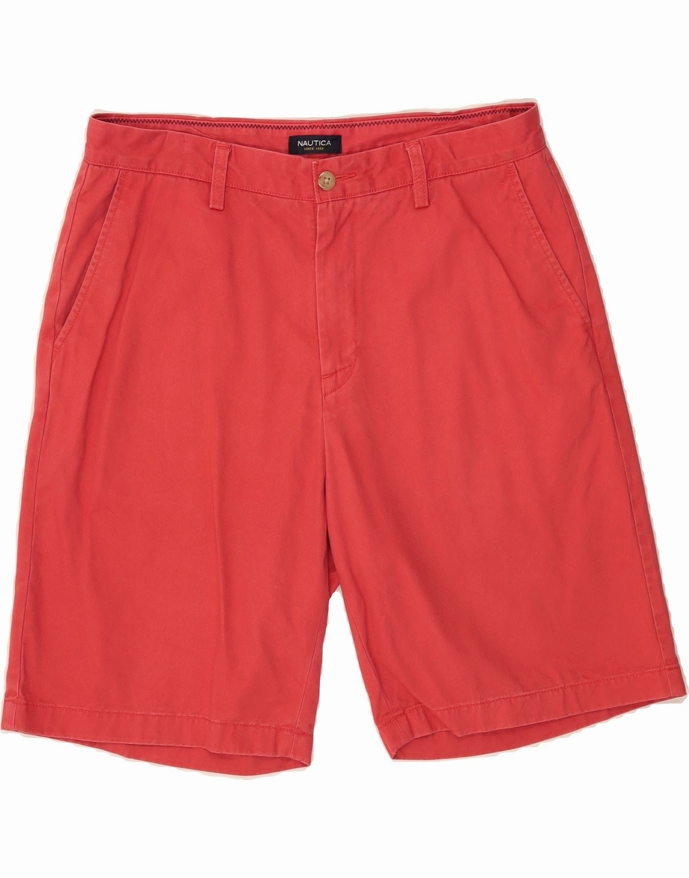 Plus Size NAUTICA Mens Chino Shorts W34 Large Red Cotton