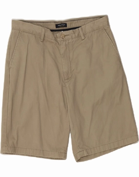 Moisture Wicking Technology NAUTICA Mens Chino Shorts W35 Large Beige Cotton