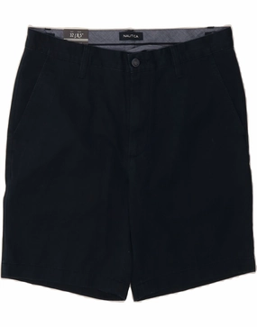 Mesh Ventilation Zones Non Restrictive Cut NAUTICA Mens Classic Fit Chino Shorts W32 Medium  Navy Blue Cotton