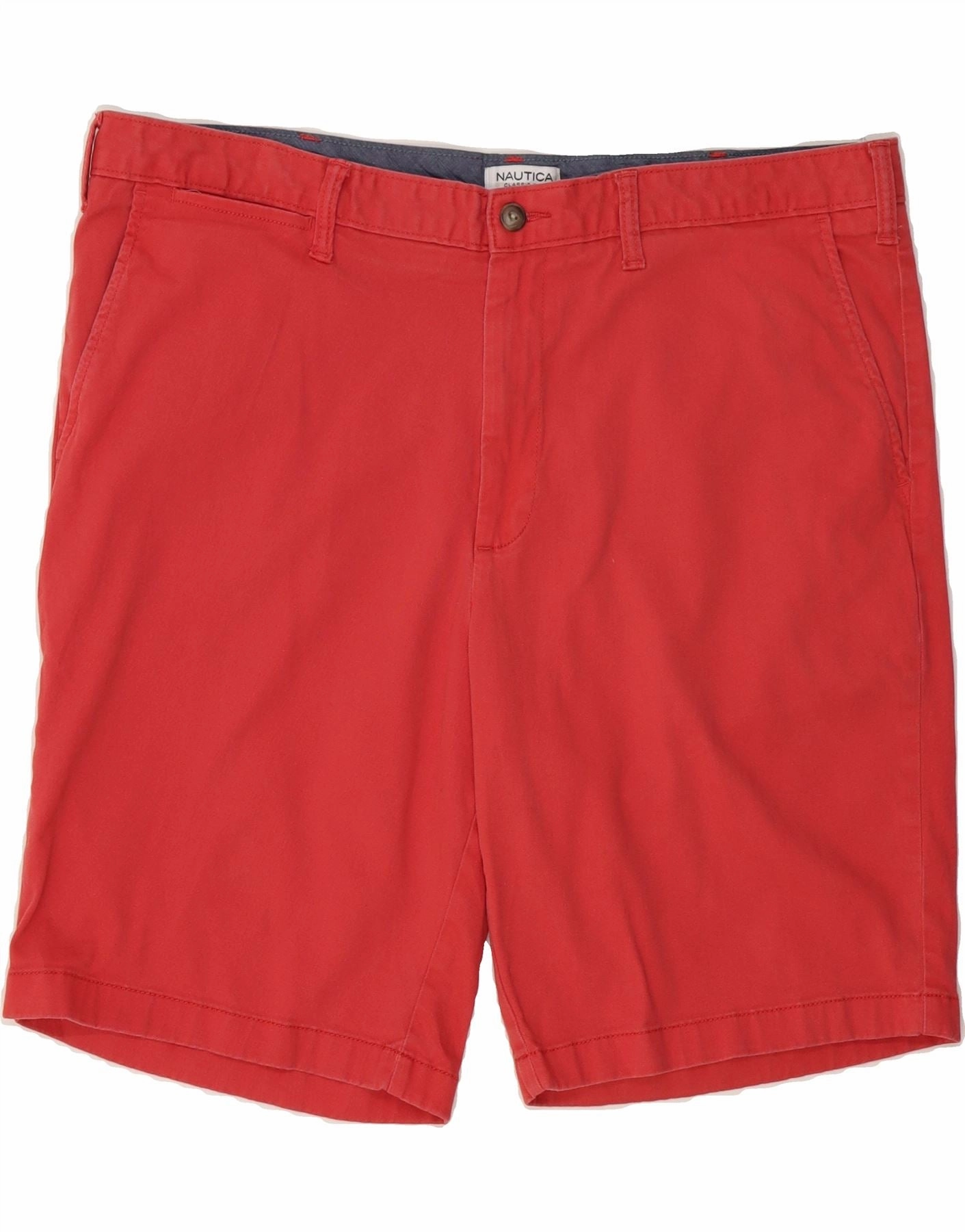 Breathable fabric construction NAUTICA Mens Classic Fit Chino Shorts  W40 XL Red Cotton