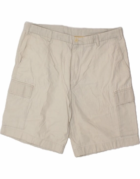NAUTICA Mens Relaxed Fit Cargo Shorts W42 2XL  Grey Cotton Poolside Wear Quick Movement