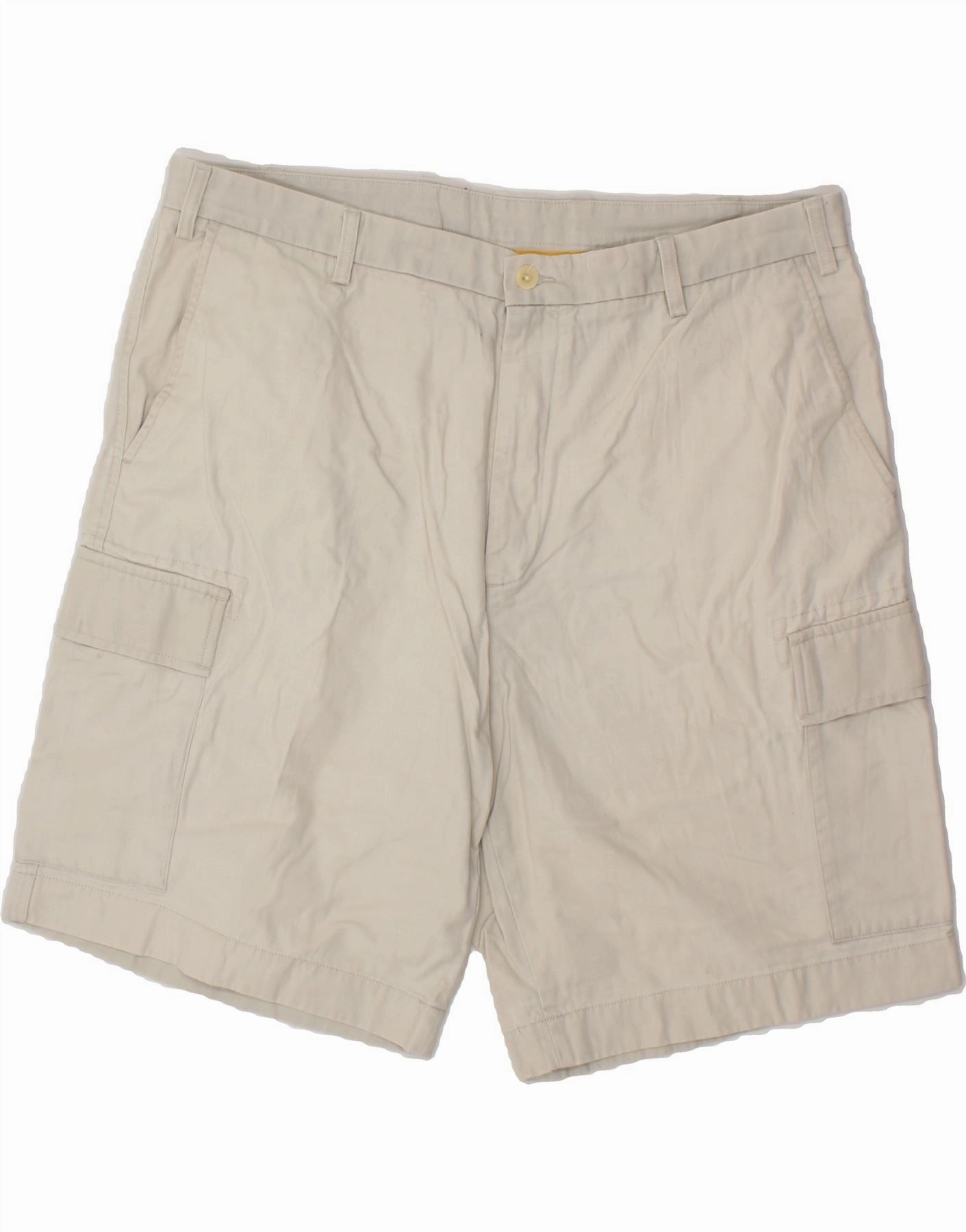 NAUTICA Mens Relaxed Fit Cargo Shorts W42 2XL  Grey Cotton Poolside Wear Quick Movement