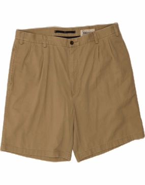Belt loops Cold Weather Gear NAUTICA Mens Rigger Classic Fit Pegged Chino Shorts W40 XL Beige Cotton