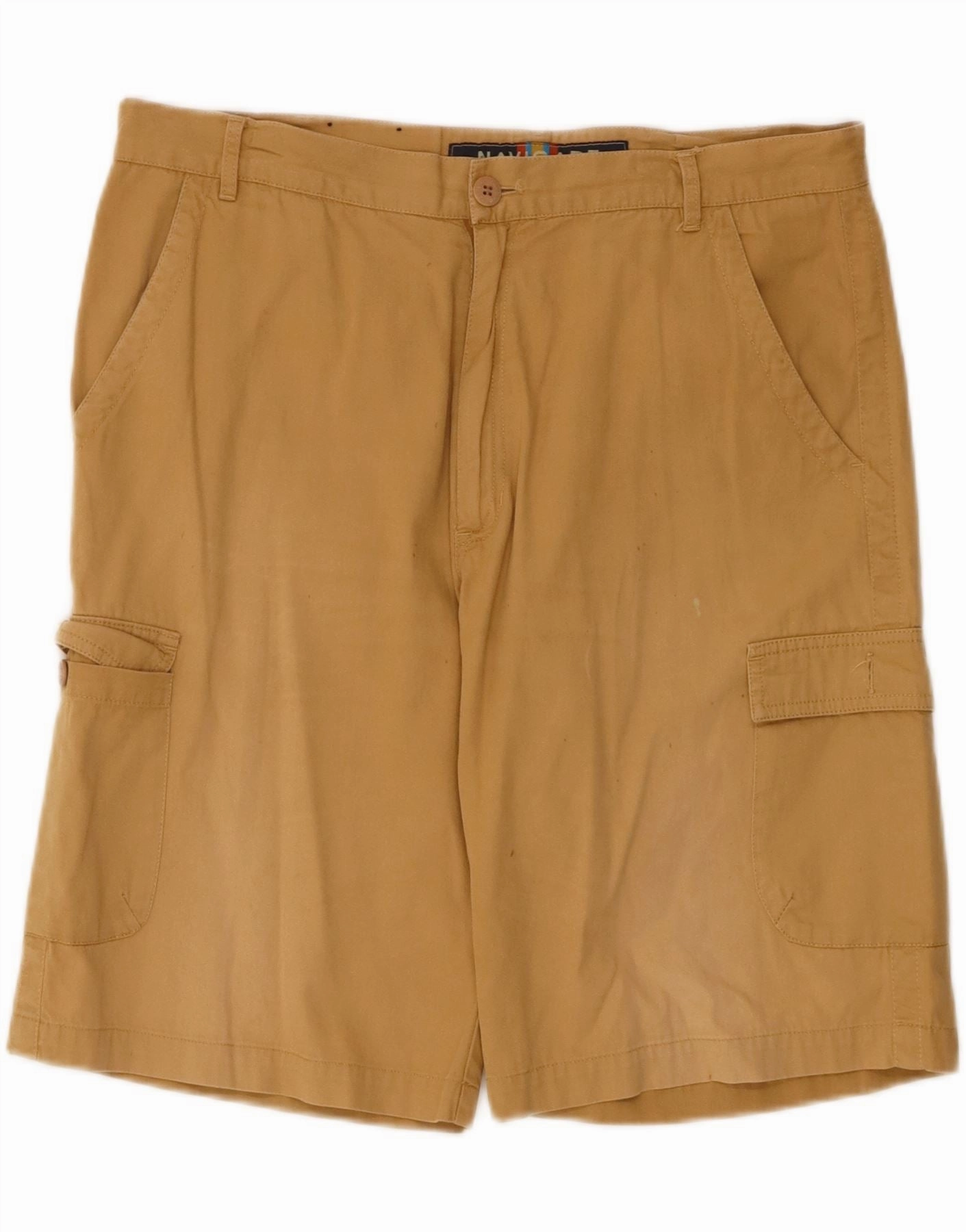 NAVIGARE Mens Cargo Shorts IT 52 XL W36  Brown Cotton Gothic style
