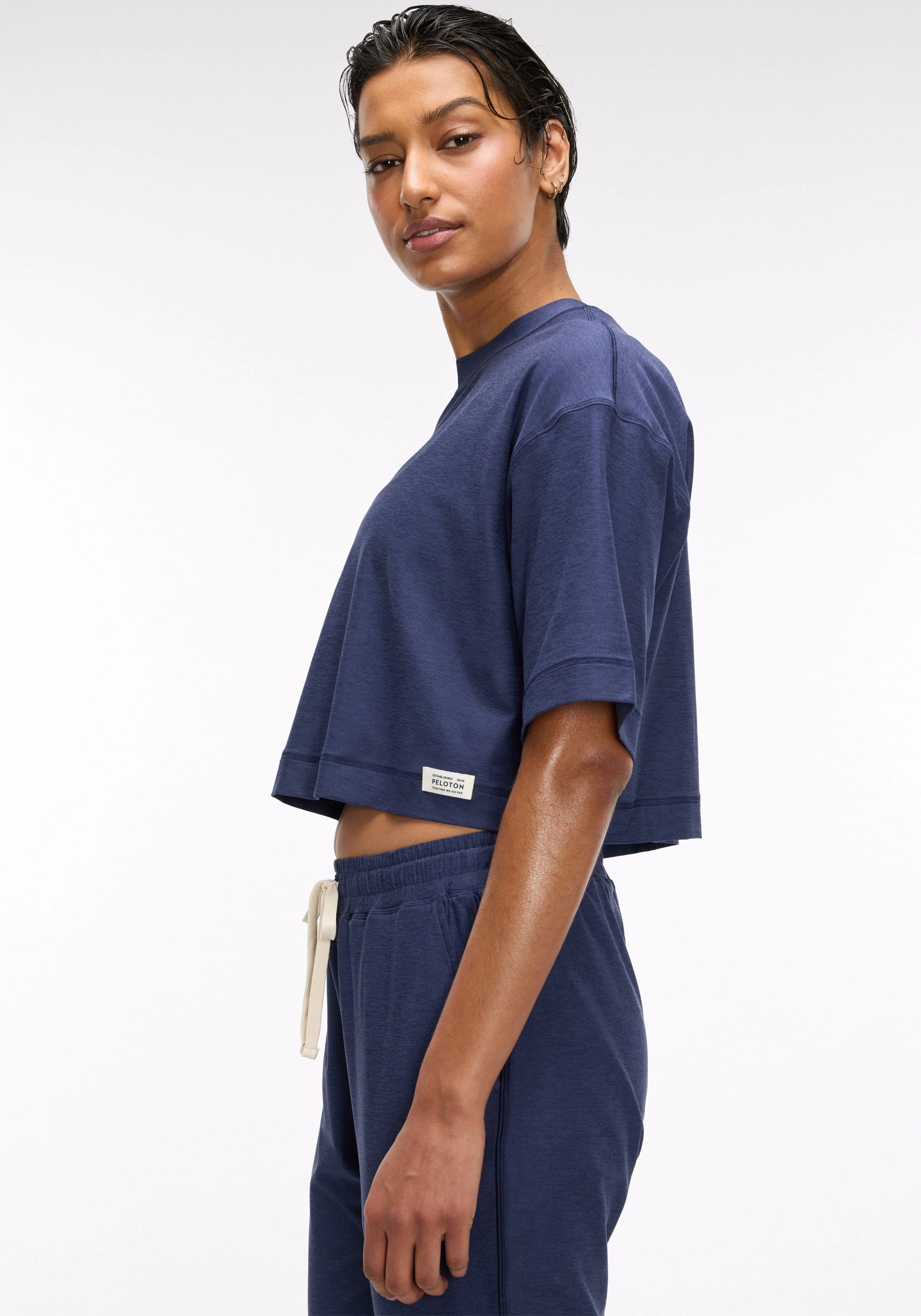 Layered Panel Design Elastic Fit Navy Blue Dreamblend Set