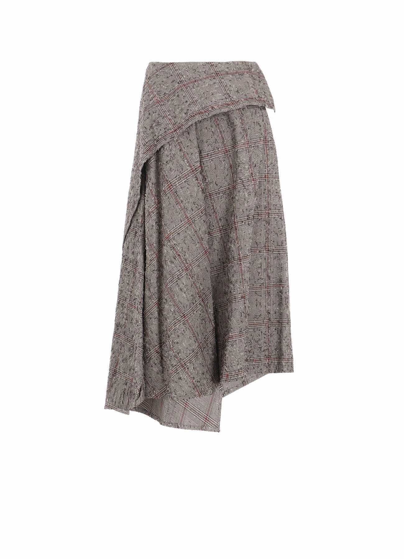 Sleek Comfort Breathable Material NEEDLE-PUNCHED ASYMMETRIC SKIRT