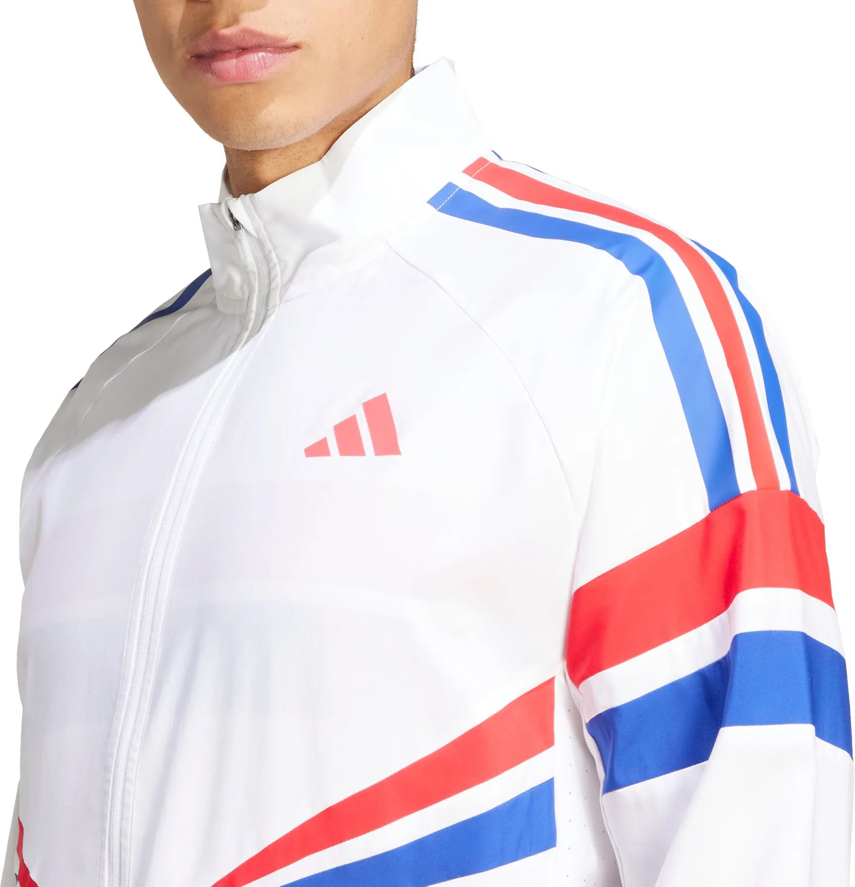Sleek Jacket adidas Adizero Retro Mens Running Jacket - White
