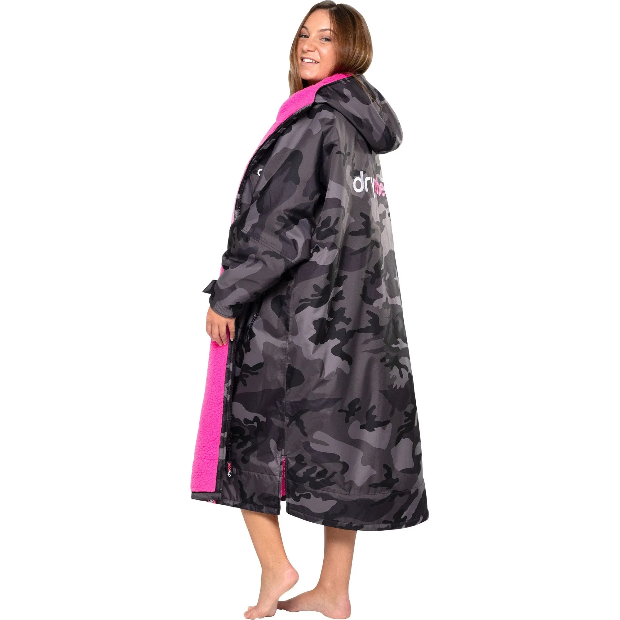 Dryrobe Advance Long Sleeve Changing Robe - Black Camo SweatWicking Fabric